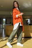 Made in Italy Big Softie Super Slant Knit Top Pumpkin 
